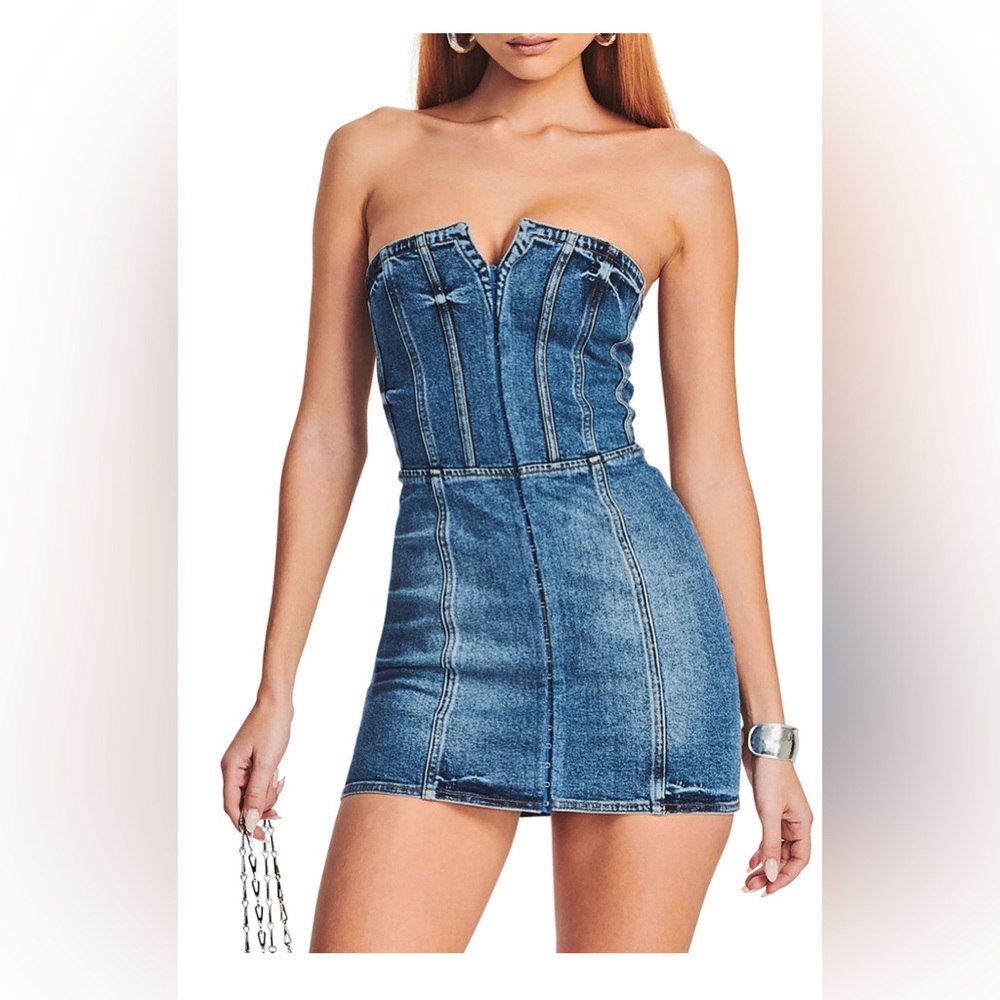 Retrofete Andreia Denim jeans mini Dress NWT